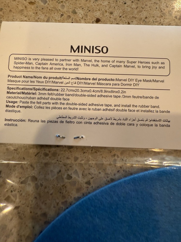 Marvel Eye Mask - Felt Kit