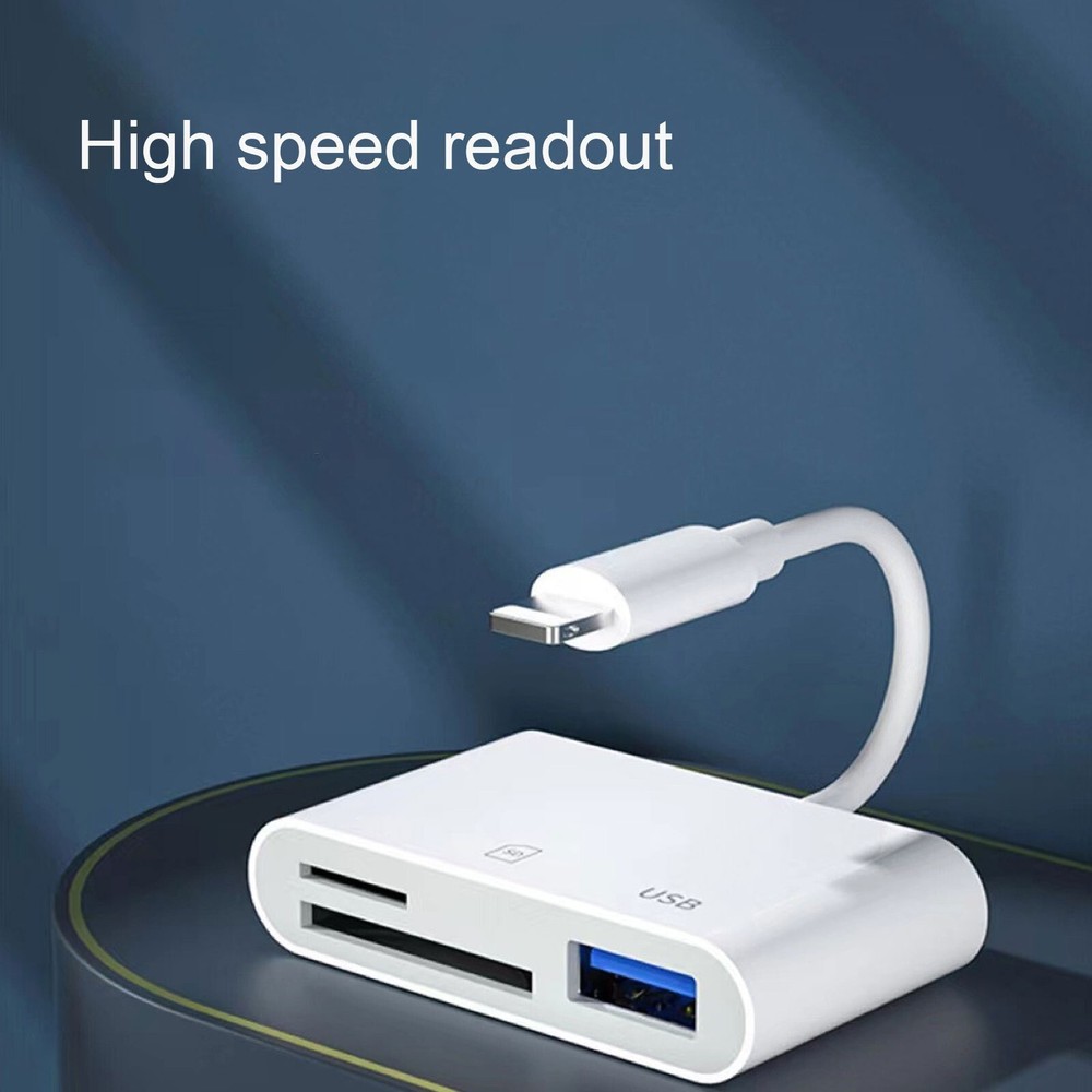 6 in 1 Memory Card Reader Plug and Play High Speed USB C Smart Camera Storage