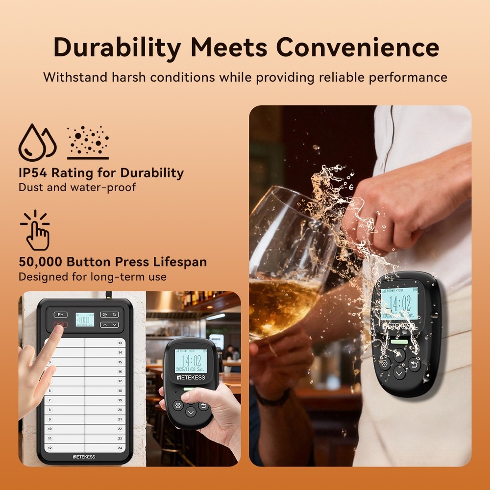 TD037 TD114 Kitchen Transmitter Pager,Server Transmitter,for Commercial Kitchens