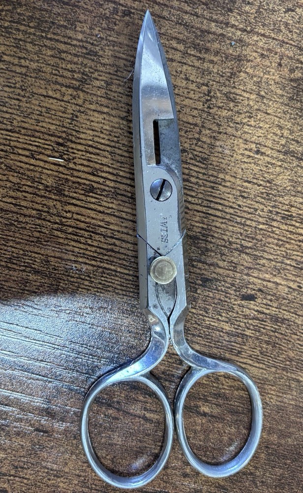Jwiss antique button hole adjustable scissors