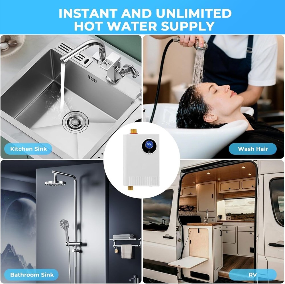 Calentador Instantáneo De Agua Eléctrico Ducha Eléctrica Para Baño Sin Tanque