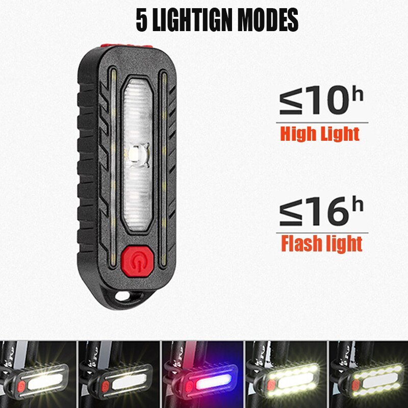 LED Warning Light Red Blue Strobe Shoulder Flashlight Waterproof Outdoor Running