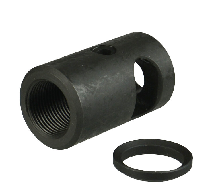 All Steel Compact Muzzle Brake Compensator Both Knurled and Smooth Finish