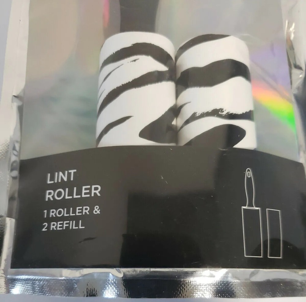 Lint Roller(2 PACKAGES) Path Travel Lint Roller Pack-zebra. New
