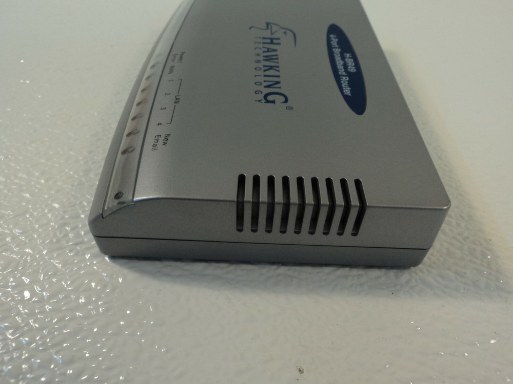 Hawking Technology 4 Port Broadband Router EtherSwitch Gray H-BR49