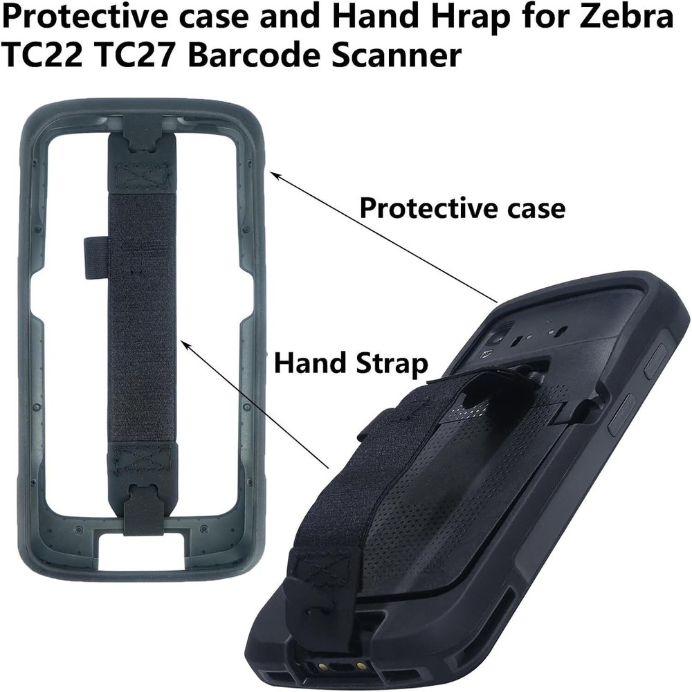 Protective Rugged Boot Cover Case HandStrap for Zebra TC22 TC27 SG-TC2L-BOOT-01