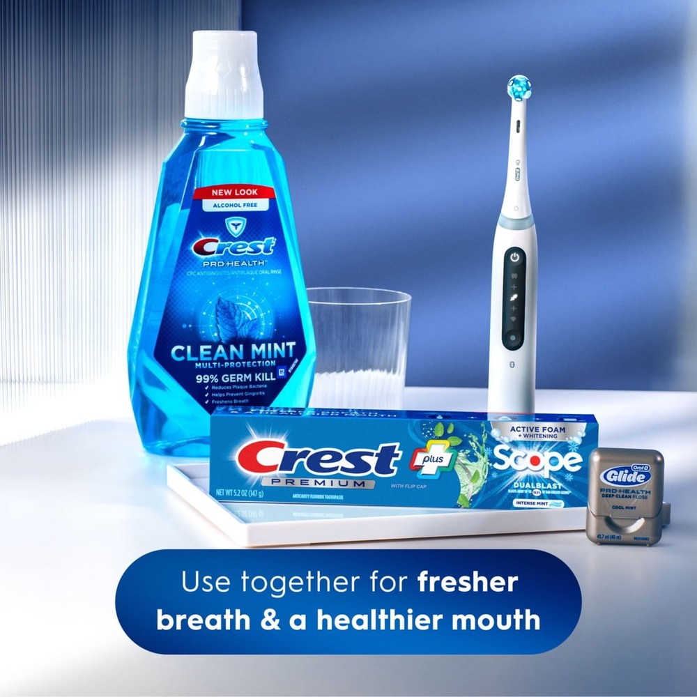 Crest Premium Plus Scope Blast Toothpaste, Mint, 5.2 oz, 3 Pack