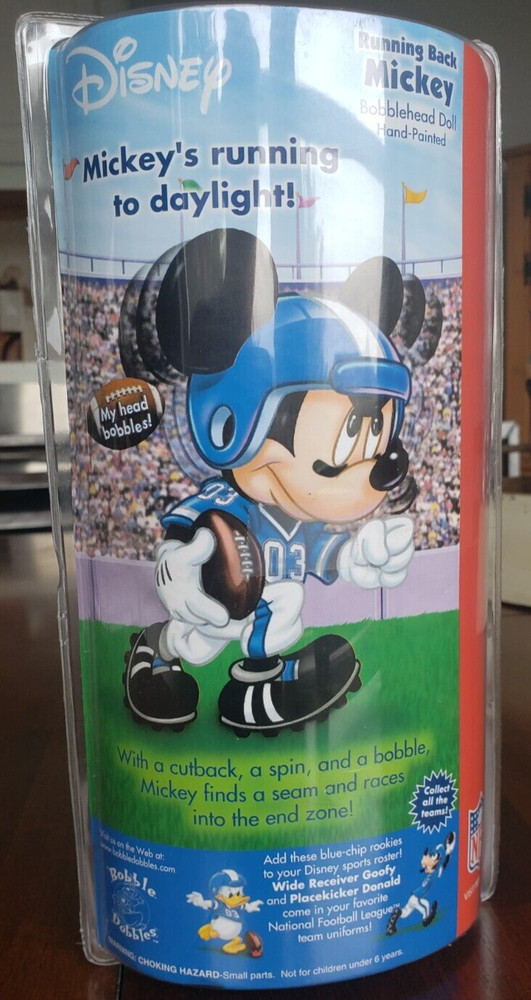 Disney Mickey Mouse Vikings Running Back Bobblehead New