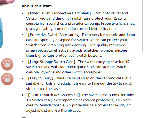 Switch Accessories Bundle, 13 in 1 Switch Accessories Kit