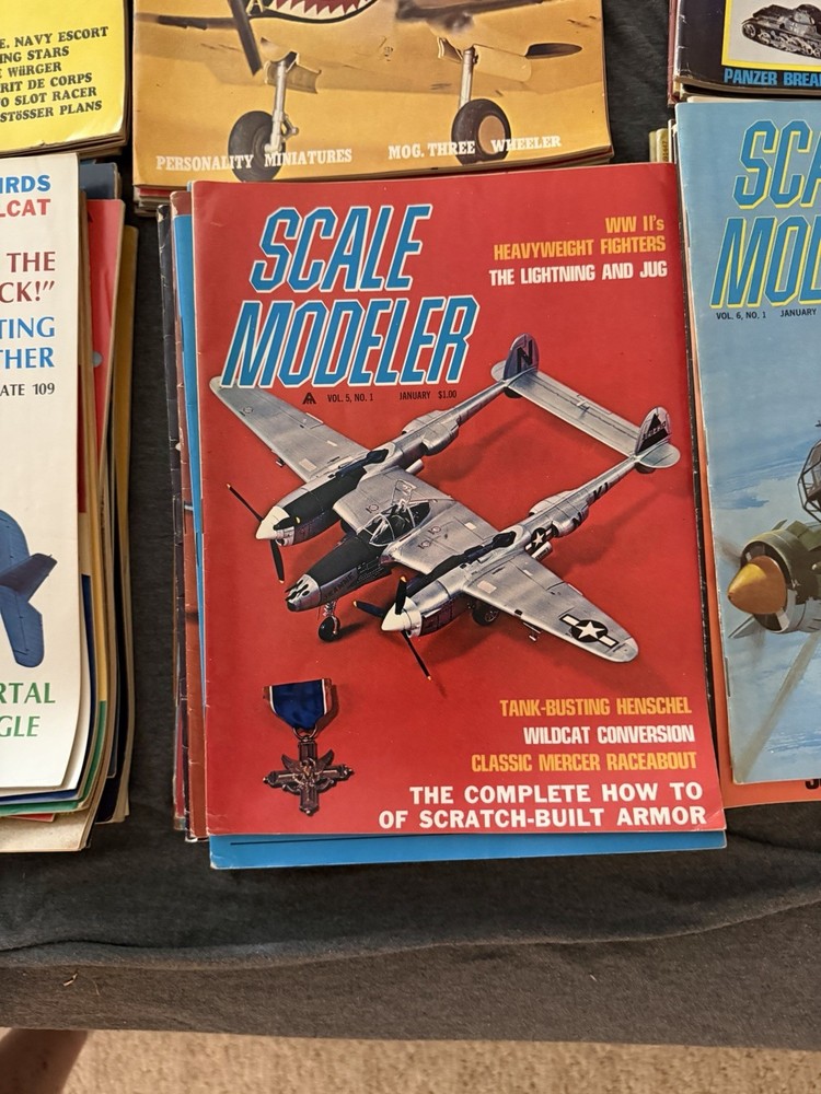 Scale modeler,First issue,First 7 Year complete set 1966-72,vol 1,no 3 missing