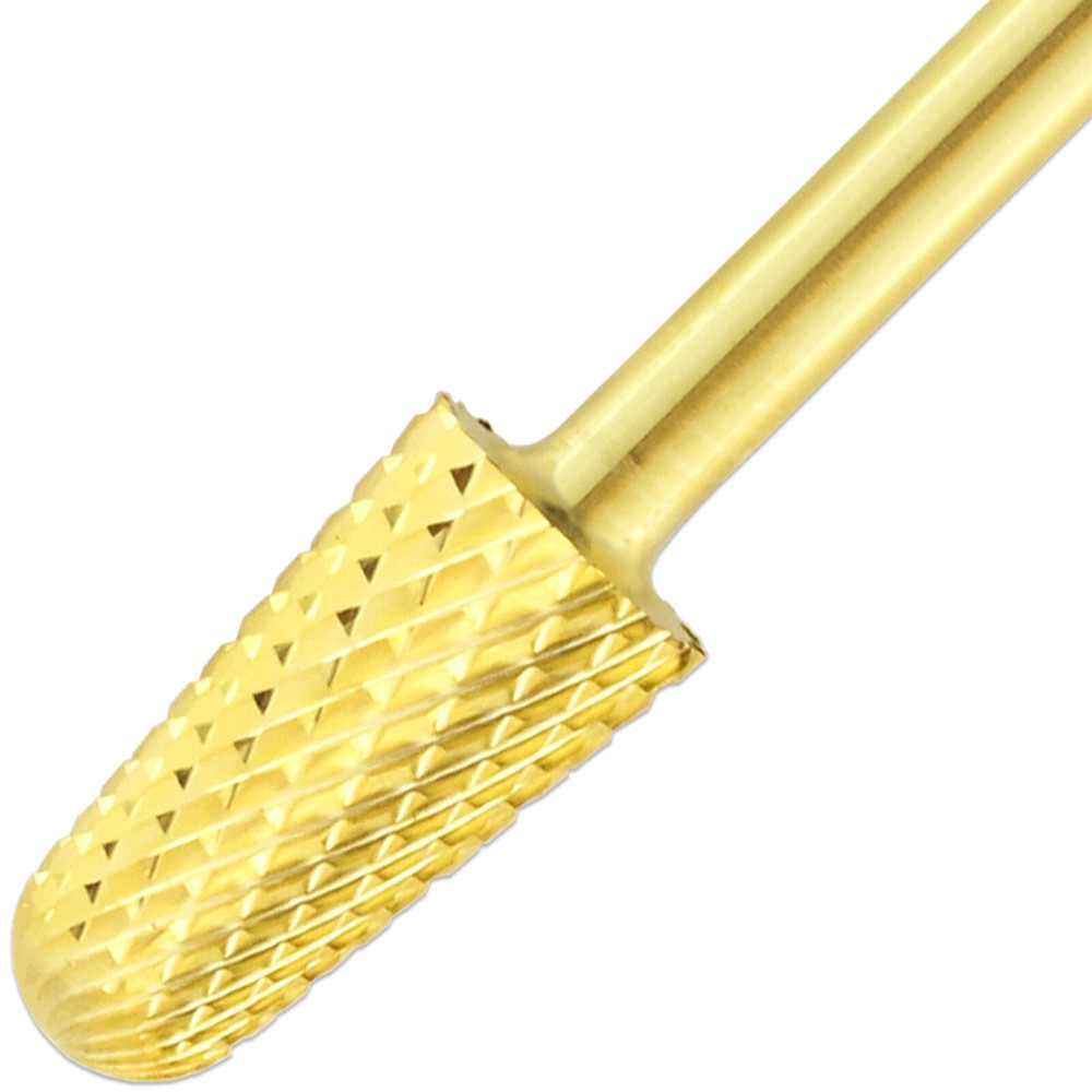 Professional Gold Safety Nail Carbide Drill Bit Medium Grit