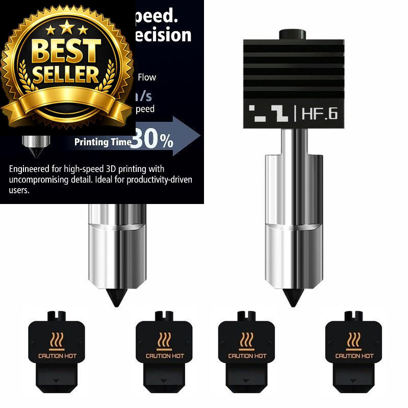 Bamboo Lab 2-Pack Enhanced-Flow Hardened Steel Nozzle Set for Bambu H2S...