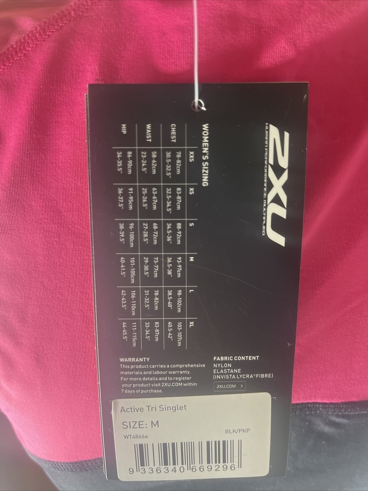 2XU Active Tri Singlet WT4866a Womens(M)