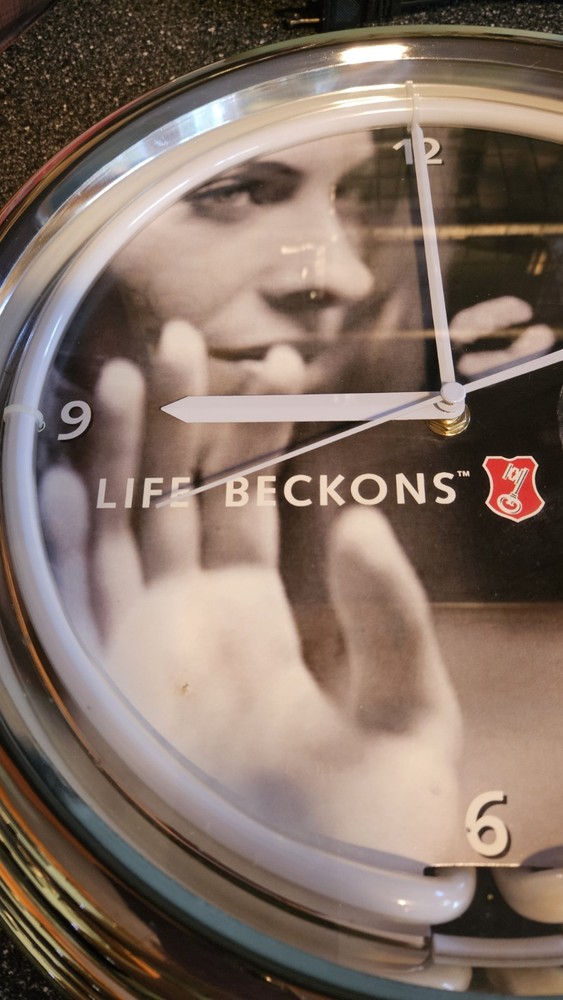 Beck's Beer Neon Bar Clock