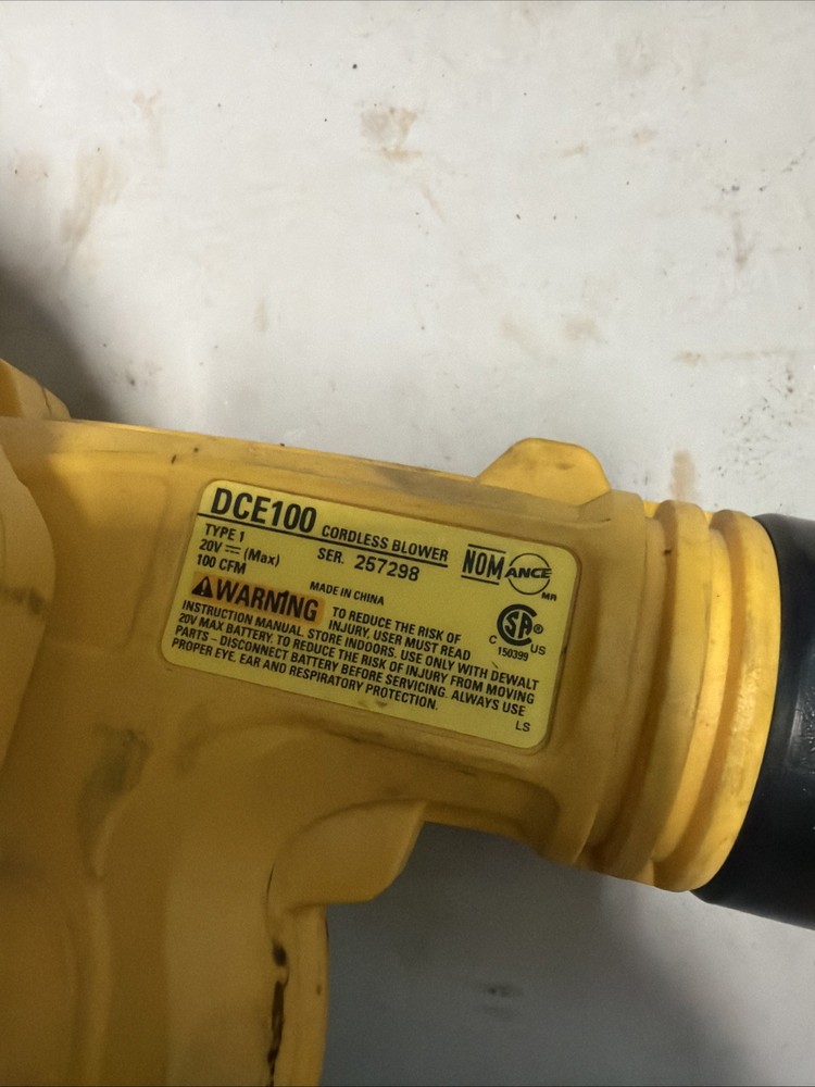 DeWalt Tools Cordless Blower DCE100 20V TOOL ONLY