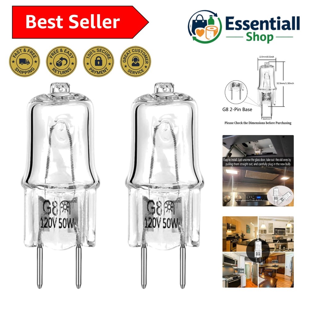 High Efficiency 50W GE Replacement Microwave Bulbs - Flicker-Free & Easy Install