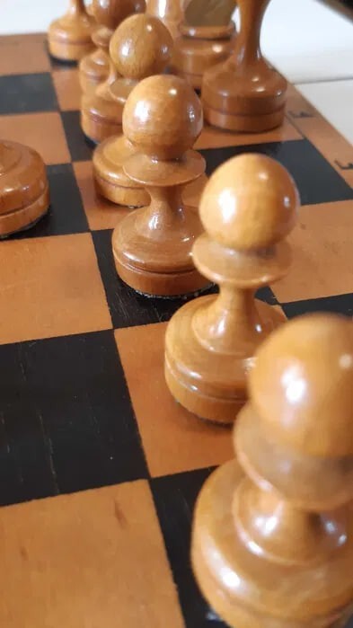 Nice Vintage Wooden Chess Set Soviet USSR