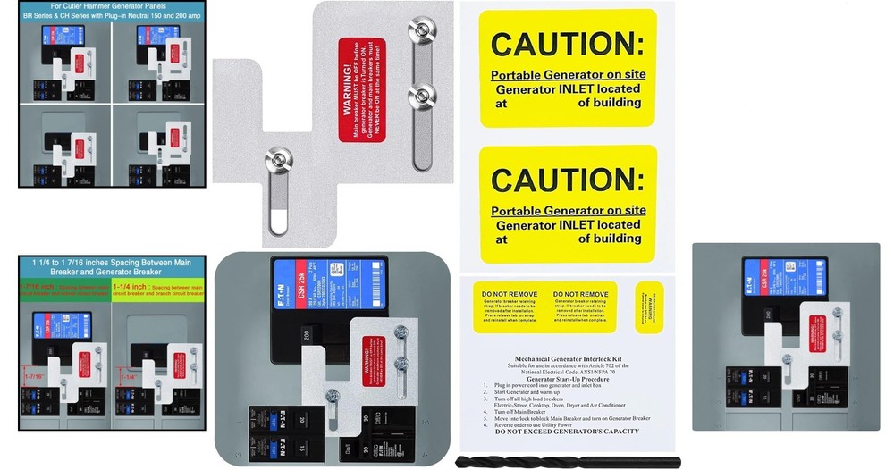 Eaton Cutler Hammer Compatible Generator Interlock Kit - 200 Amp Safety Solution
