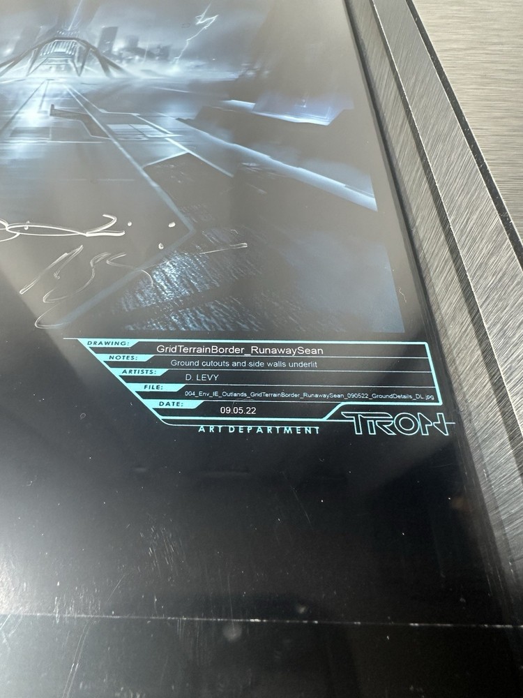 TRON LEGACY Concept Art with Signatures and Custom Frame