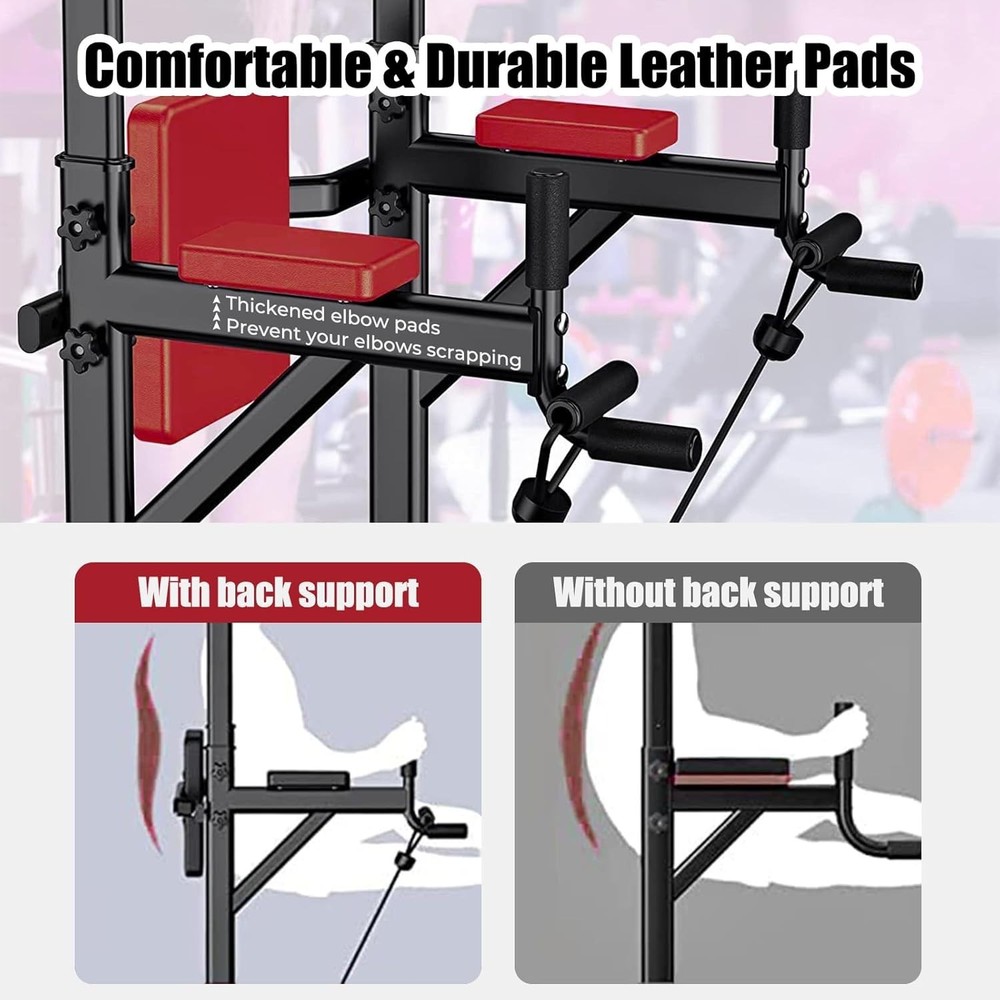Power Tower Fitness Equipment Multi functional Pull up Adjustable Height