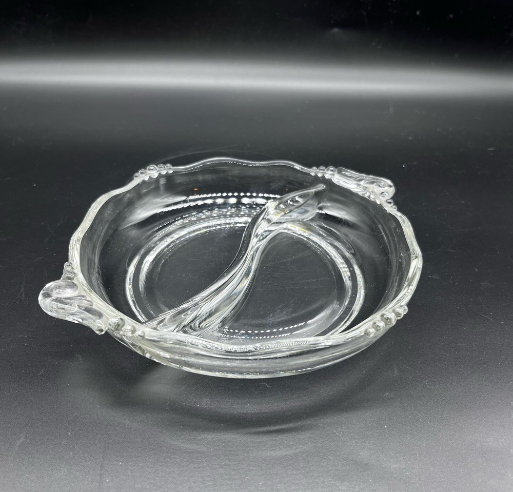 Divided Clear Glass Dish