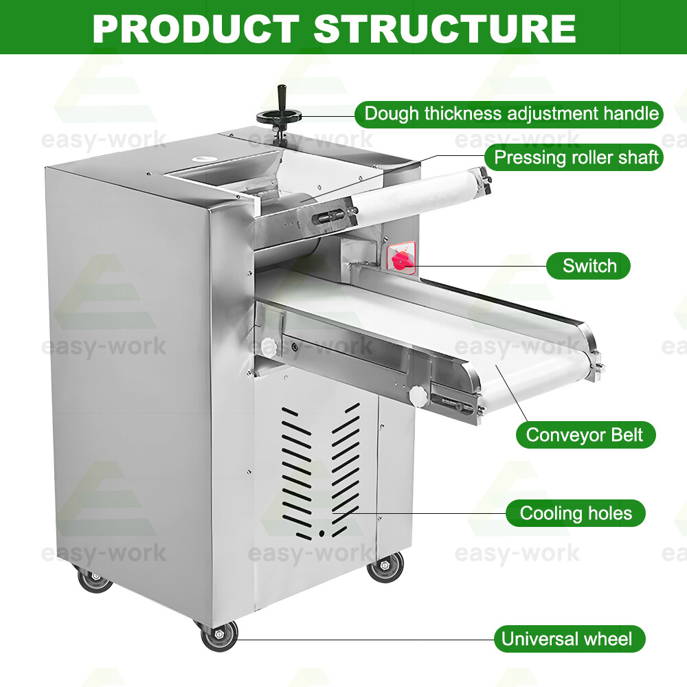 Automatic Electric Dough Sheeter Roller Pressing Circulating Dough Press Machine