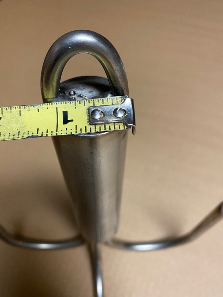 7 Inch Diameter Solid Stainless Welded Pier or Bridge Gaff With Eye For a Rope