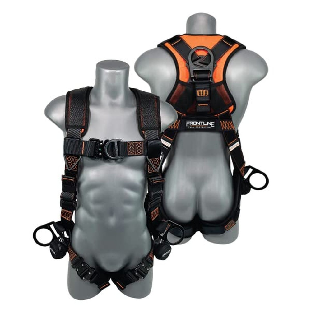 FRONTLINE FALL PROTECTION 105CFTB Combat™ Vest Style Harness with Front Side ...