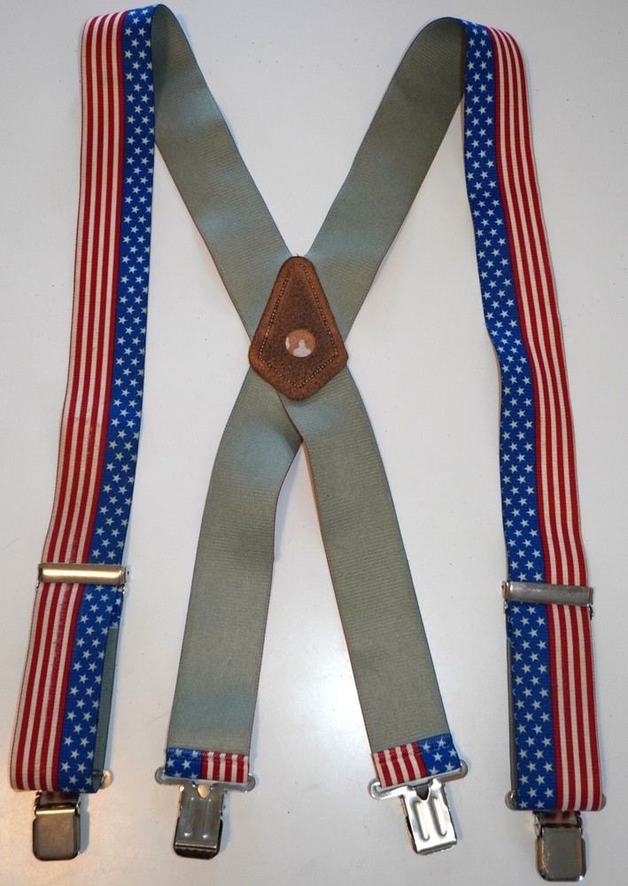 WIDE STARS & STRIPE SUSPENDERS