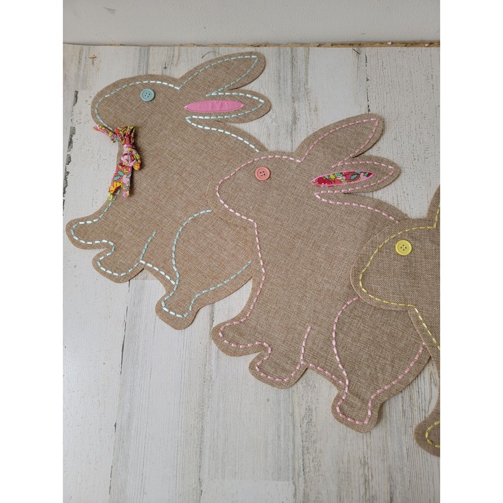 Easter Bunny Banner table runner home decor fabric