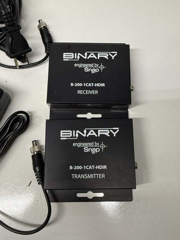 Binary SNAP B-200-1Cat-HDIR HDMI Balun Receiver & Transmitter + 2 Power Supplies
