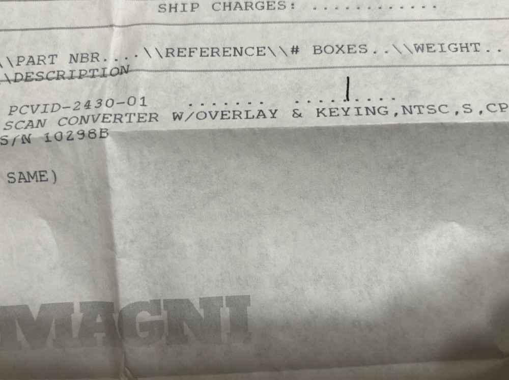 Vintage Magni PCVID-2430 Scan Converter Magnicoder Pro Original Box