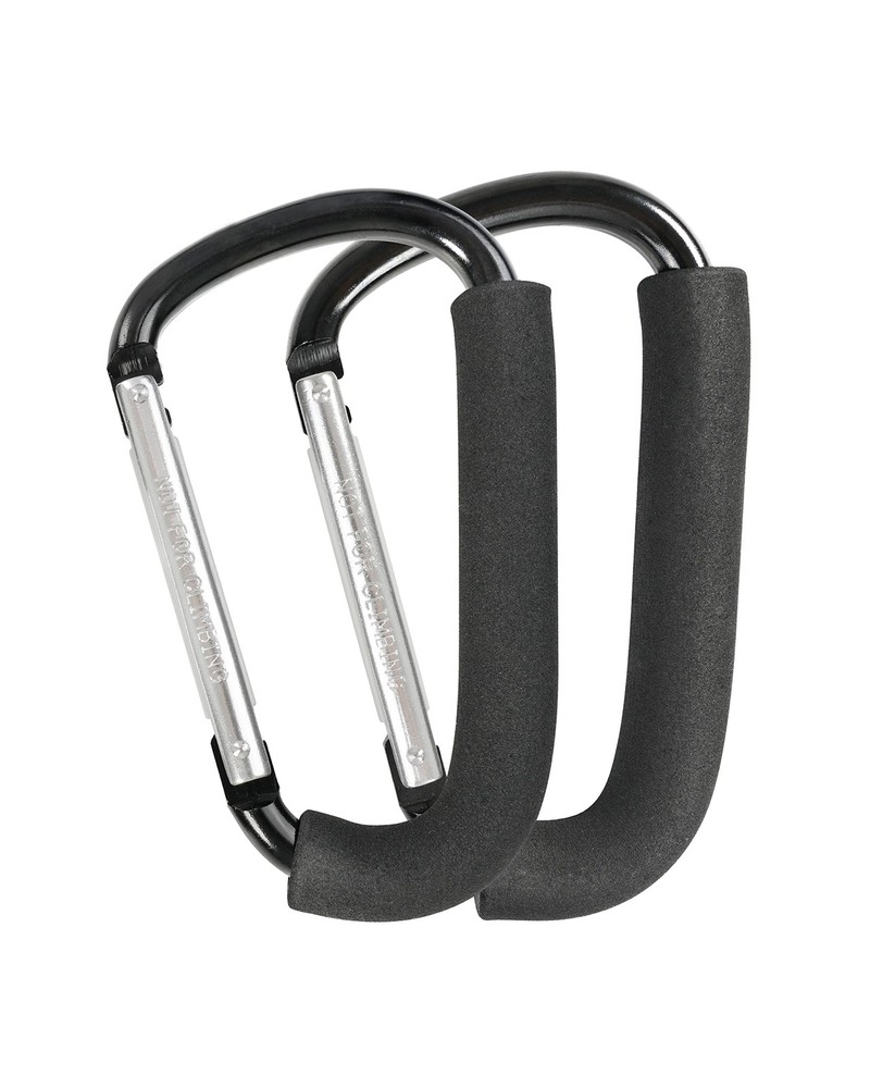 Stroller Hooks, 6.3" Large Clip, 2 Pack Hooks for Black