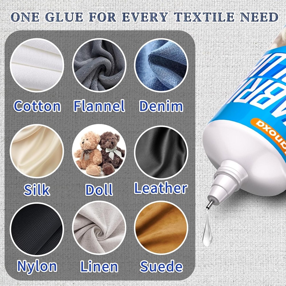 100ml Fabric Glue, Extra Strong Quick Bond Adhesive, Machine Clear