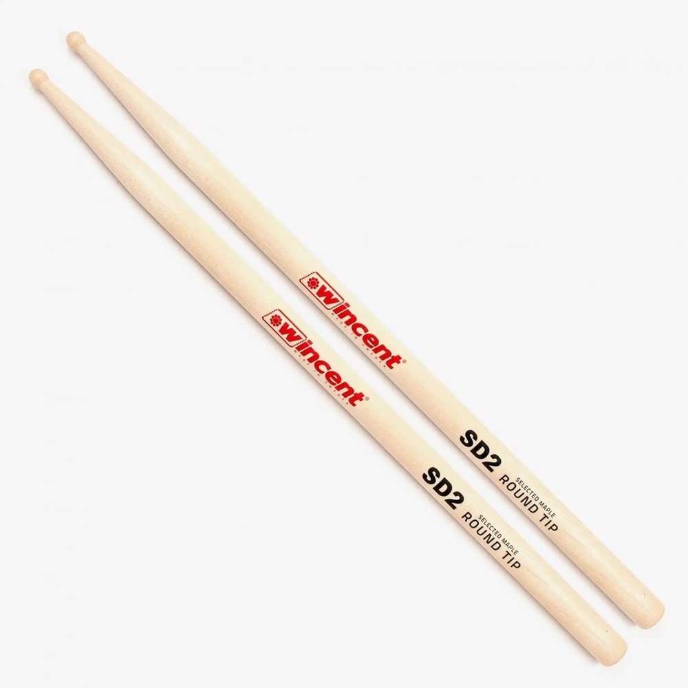 Wincent - WSD2 - SD Round Tip Maple Drumsticks