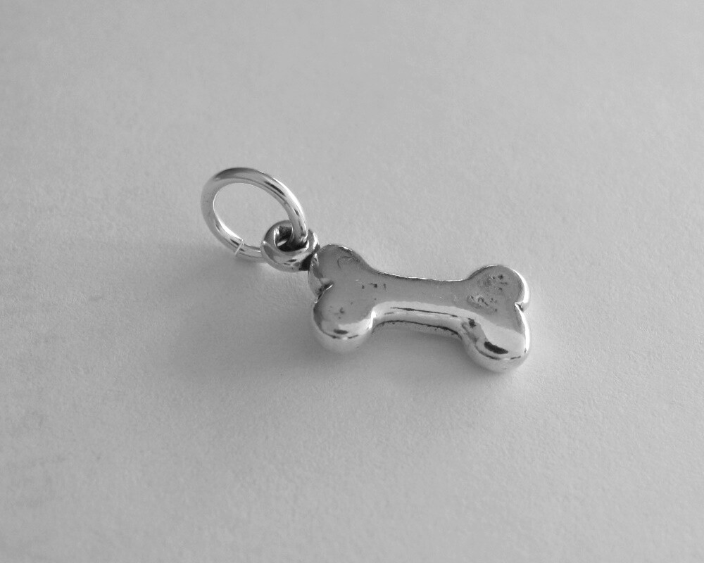 Sterling Silver Dog bone small charm