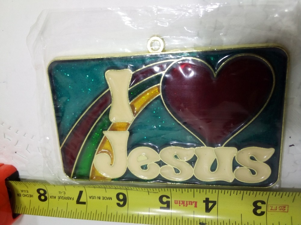 Sun Catcher I love Jesus multi color