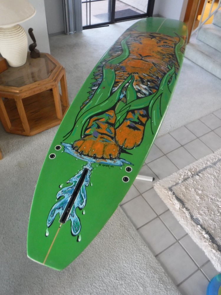 CUSTOM ART 9'0" LONGBOARD SURFBOARD preowned