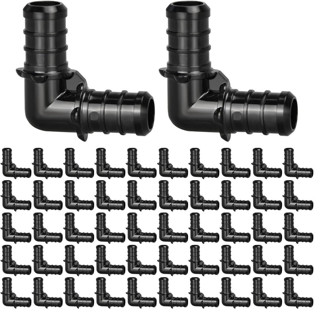1/2" Poly PPSU Barb Crimp PEX Fitting, 50pcs Elbow Elbow,