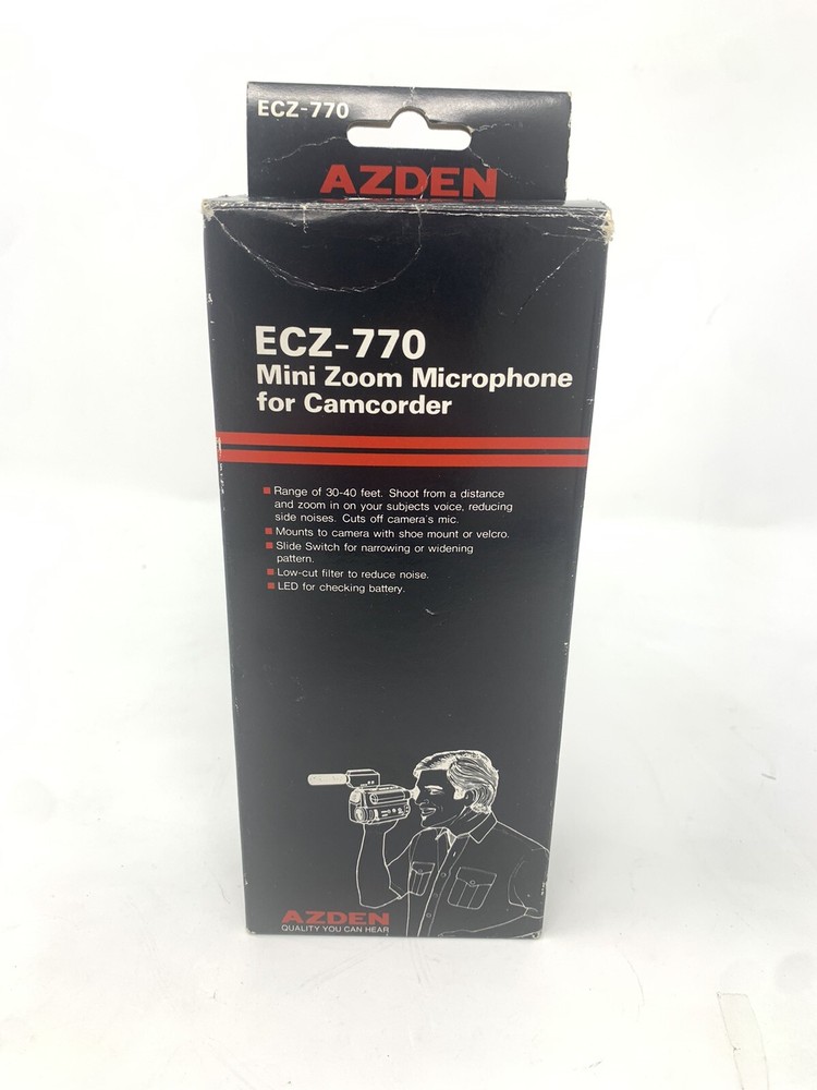 AZDEN ECZ-770 Mini Zoom Microphone for Camcorder