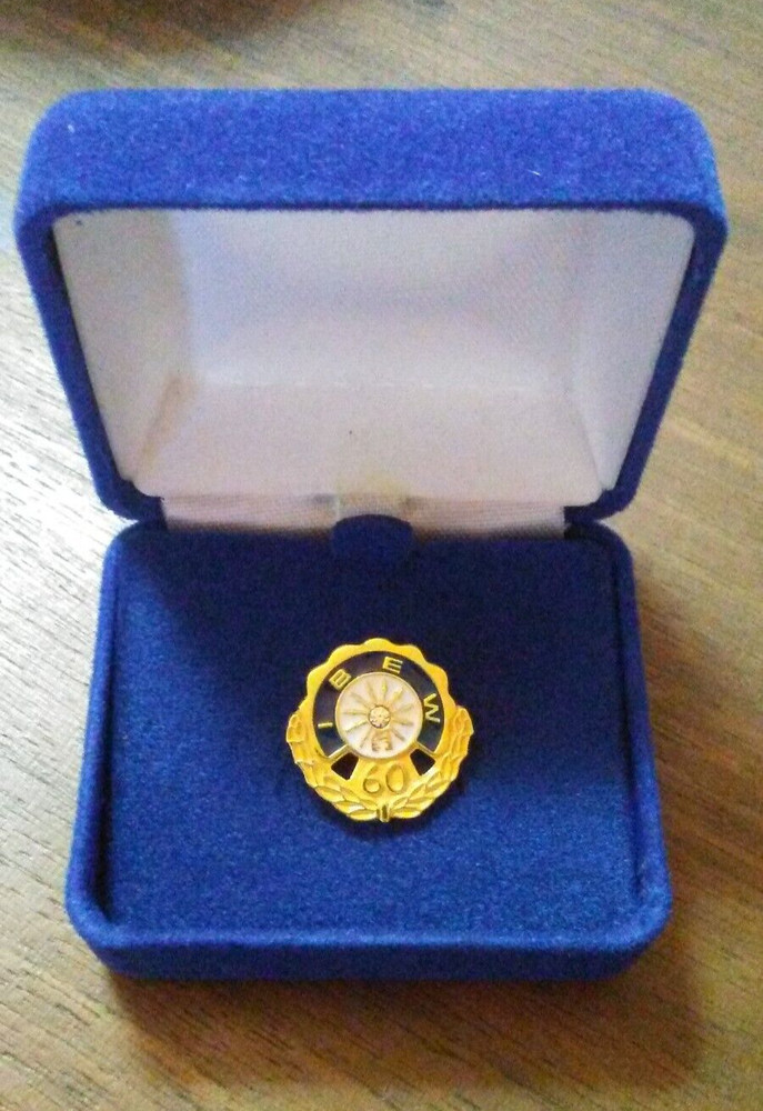 IBEW Electrical Workers 60 Year Service Pin With Original Box