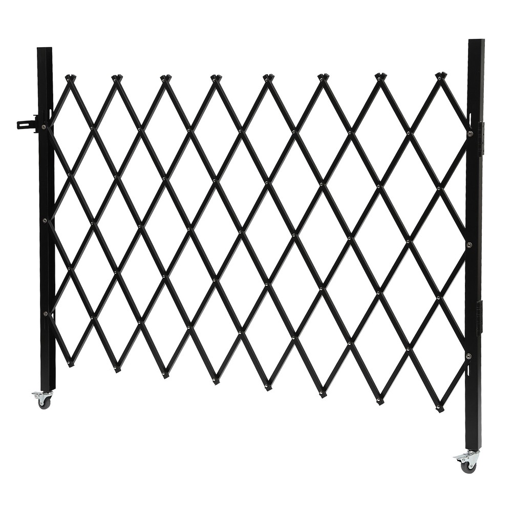 Single Folding Security Gate Rolling Barricade Gate Accordion Security Gate