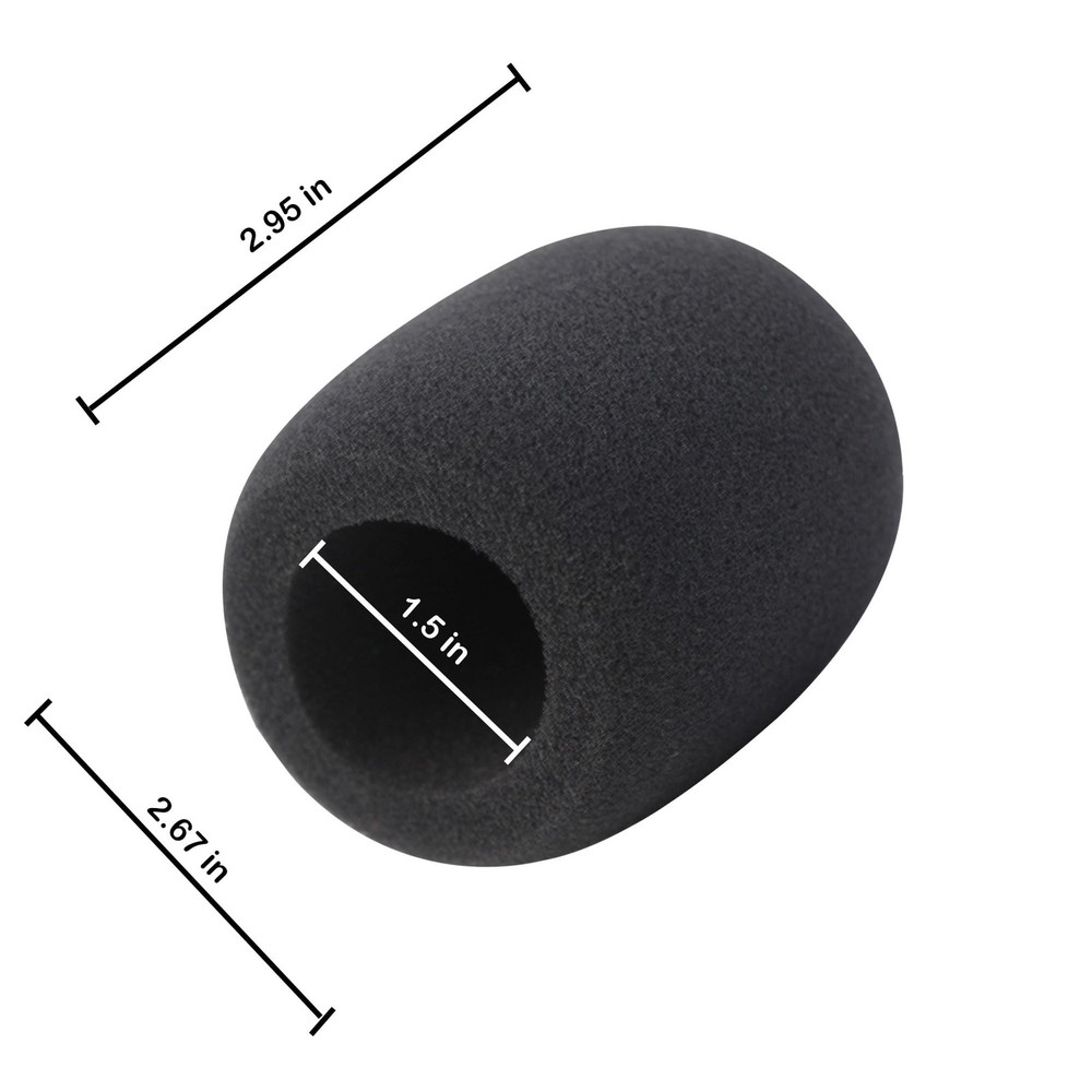2 Pack Foam Mic Cover Handheld Microphone Windscreen