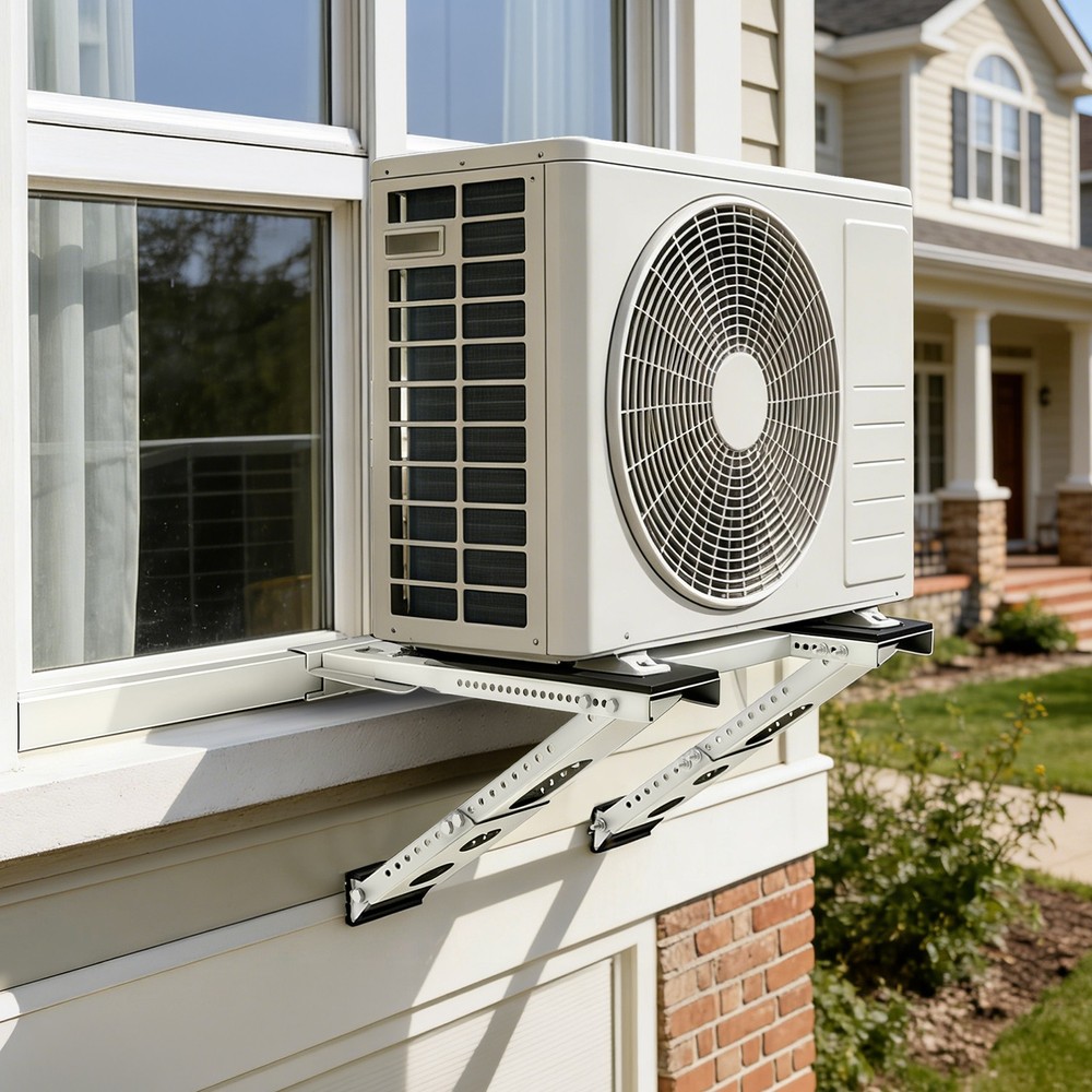 Window Air Conditioner Support Bracket, Universal AC Mount, No Drilling 220 lbs