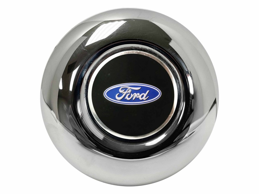 3 Bolt Steering Wheel Horn Button with Ford Script Foil Emblem