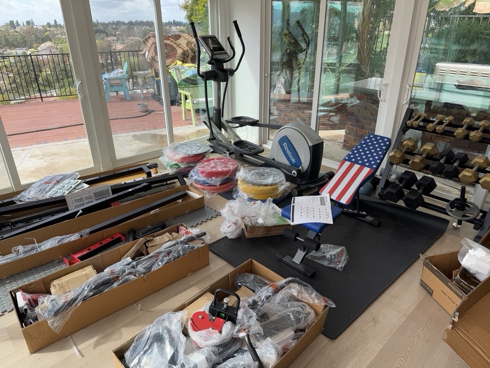 Multi Function Smith Machine + 380LB Color Bumper Plates — Excellent Condition