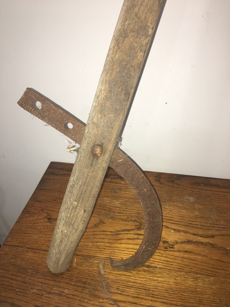Antique Log Turner Primitive Logging Tool Hook Wood