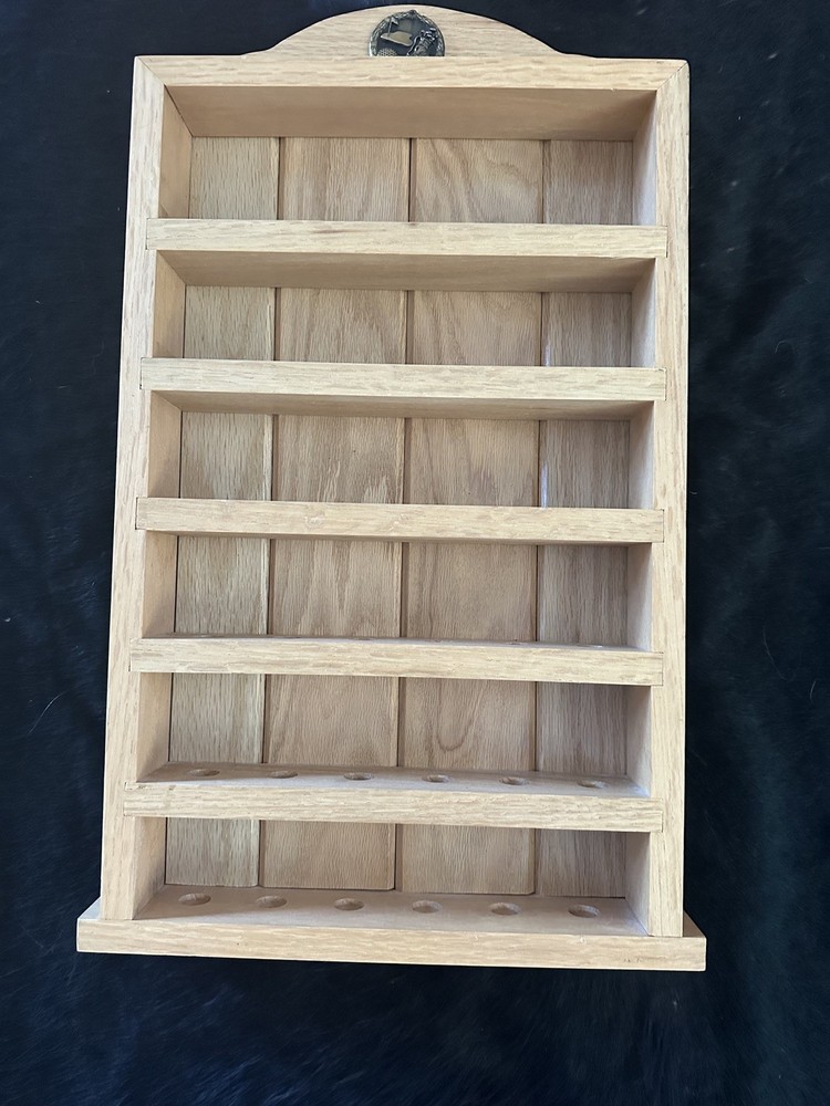 Golf Ball Display Rack - Solid Oak- With Bonus Golf Training Mat
