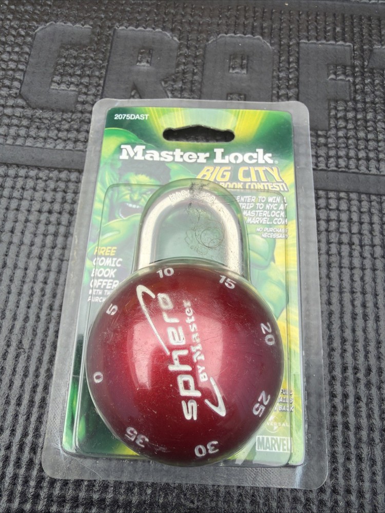 Master Lock Sphero by Master Smooth Spin Combination Lock Padlock 2075DAST Red
