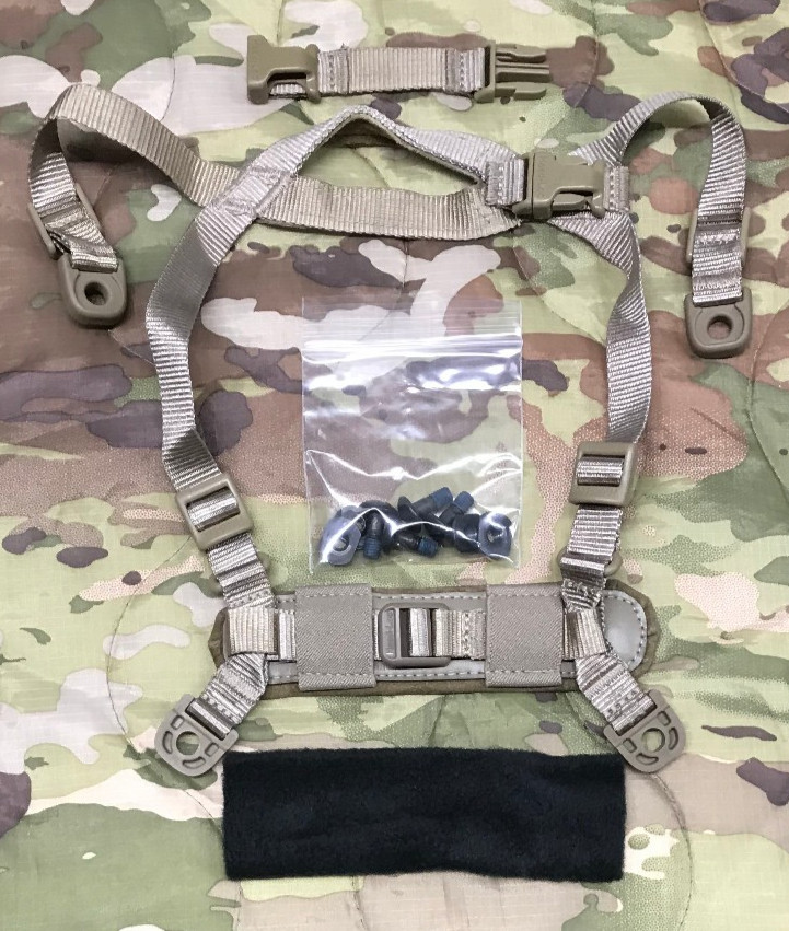 OPS-CORE ACH H Type Chin Strap w Ballistic Screws Tan Small / Medium NOS